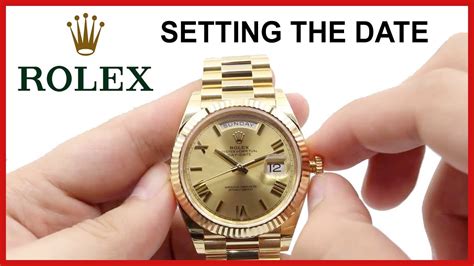 set a rolex watch|adjust date on Rolex datejust.